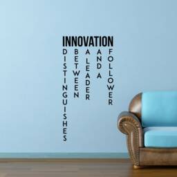 steve Jobs Innovation Quote Vinyl Wall Decal, Office Decor - thumbnail 2