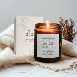 Harry Styles Gift - Hand-Poured Candle 100% Eco Soy Wax Handmade in Devon - thumbnail 1