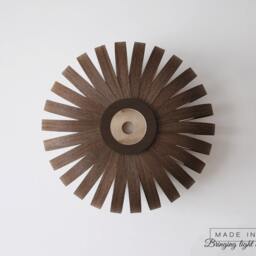 Wenge & Birch Wood Pendant Lamp - Modern Handmade Lighting - thumbnail 3