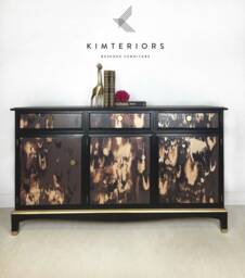 stag Sideboard in Black & Gold