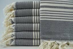 "Turkish Towel, Black Towel, Handmade Towel, Soft Towel, 40""x70"