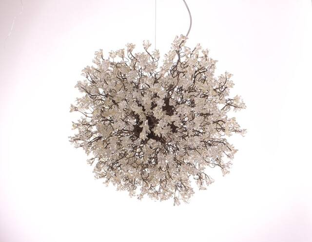Hanging Chandeliers With Clear Jumping Flowers For Dining Room , Living Room, Office Or Bedroom - image 1
