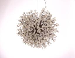 Hanging Chandeliers With Clear Jumping Flowers For Dining Room , Living Room, Office Or Bedroom