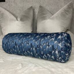 "Modern Cushion, Decorative Pillow, Meteor Luxury Bolster Cushion 16"" X 6" - thumbnail 1