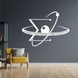 Science Atom Vinyl Wall Decal Classroom Decor 1839 - thumbnail 3