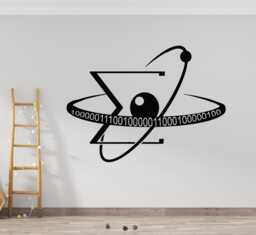Science Atom Vinyl Wall Decal Classroom Decor 1839 - thumbnail 1