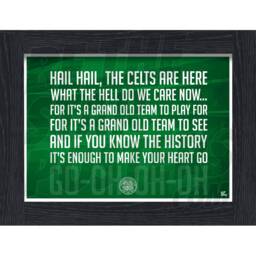Celtic Fc Chant Poster - Officially Licensed Product A4/A3 A2 Sizes Plus Framed Option - thumbnail 2