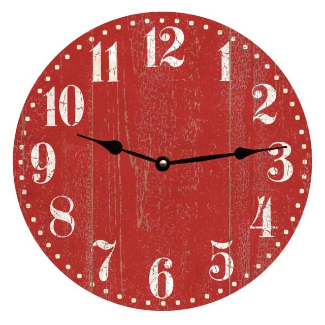 Rustic Red Clock - Barn Clock - image 1