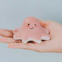 Octopus Wooden Toy - Handmade Waldorf & Montessori Toy, Eco-Friendly Figurine, Animal Decor, Unique Gift For Kids - thumbnail 4