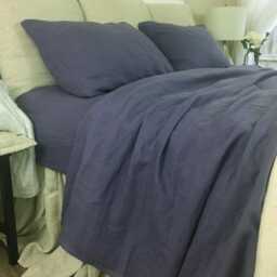 Plum Purple Linen Duvet Cover, Yarn Dyed Violet Bedding, Available in Queen, King, Twin, Full, Or Custom Size - thumbnail 4