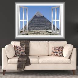 Pyramid At Giza 3D Window Decal Egypt Wall Art Mural - Vwaq Gj100 - thumbnail 1