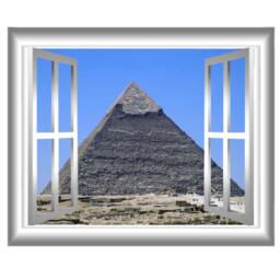 Pyramid At Giza 3D Window Decal Egypt Wall Art Mural - Vwaq Gj100 - thumbnail 2