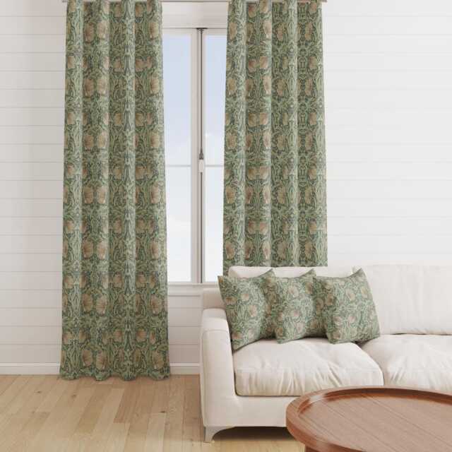 Custom Made William Morris Pimpernel Forest Blackout/Lining Curtains Pinch /Triple/Double Pleat - image 1