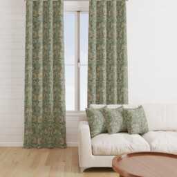 Custom Made William Morris Pimpernel Forest Blackout/Lining Curtains Pinch /Triple/Double Pleat - thumbnail 1