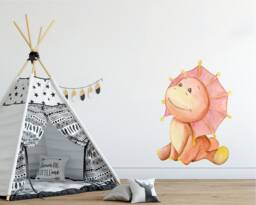 Watercolor Dinosaur Wall Decal Peel & Stick Dino Nursery Decor - thumbnail 1