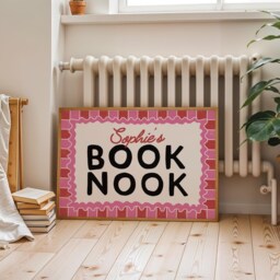 Personalised Book Nook Print, Reader Wall Art Home Decor, Bookish Prints, Custom Name Typography Poster, Reading Gift/Unframed - thumbnail 2