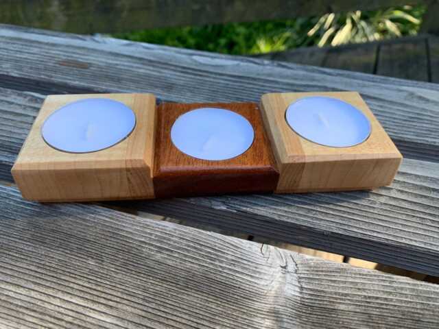 Wood Candle Holder - image 1