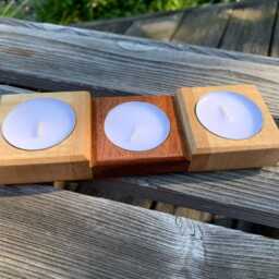 Wood Candle Holder - thumbnail 3