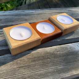 Wood Candle Holder - thumbnail 2