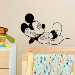 Mickey & Minnie Mouse Wall Decal Custom Name Nursery Decor 4126 - thumbnail 1