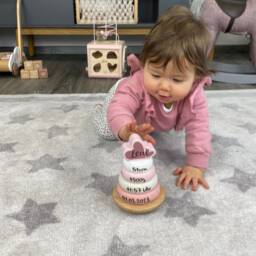 Baby Gift Birth, For Personalized Stacking Tower Pink, Gifts Baby, Easter Baby - thumbnail 3