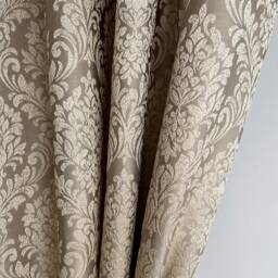 Luxury Beige Damask Curtains Vintage Bohemian Jacquard, Ready Made - thumbnail 4