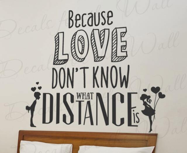 Because Love Dont Know What Distance Is Hunter Hayes I Want Crazy Country Music Song Lyrics Marriage Couple Bedroom Vinyl Decal Wall Art Q68 - image 1