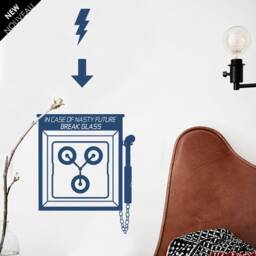 Time Convector Wall Decal Back To The Future Inspired Fire Alarm - thumbnail 2