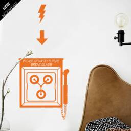 Time Convector Wall Decal Back To The Future Inspired Fire Alarm - thumbnail 3