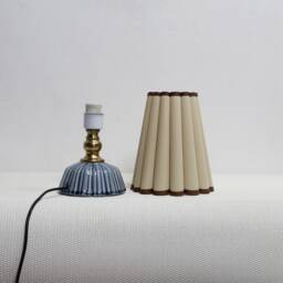 Handmade Khaki Fabric Lamp With Ceramic Base For Home Decor-9# - thumbnail 3