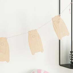 "Wooden Garland Pennant Chain ""B??renstark" - thumbnail 3