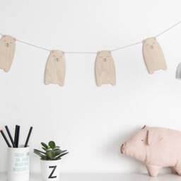 "Wooden Garland Pennant Chain ""B??renstark" - thumbnail 2