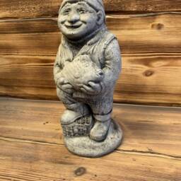 Stone Garden Fisherman Fish Man Ornament Statue - thumbnail 2