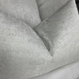 Amelie Luxury Cushion Cover, Throw Pillow, White/Silver Shimmer For Sofa Bed - Bedding Designer Fabric Worldwide Shipping - thumbnail 2