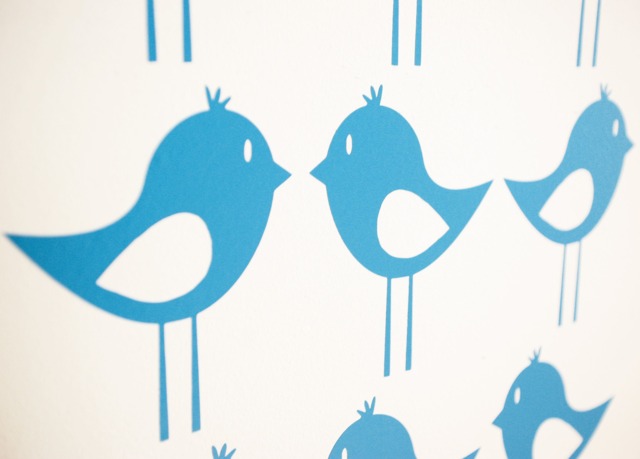Cute Bird Vinyl Wall Art Decals/stickers - Various Colours & Sizes - image 1