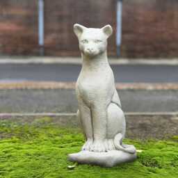 Large Cement Cat Sculpture Concrete Kitten Statue Outdoor Pet Decoration Memorial Figurine Handmade Garden Patio Animal Art - thumbnail 3