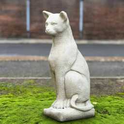 Large Cement Cat Sculpture Concrete Kitten Statue Outdoor Pet Decoration Memorial Figurine Handmade Garden Patio Animal Art - thumbnail 2