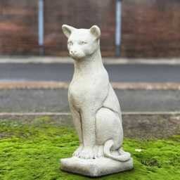 Large Cement Cat Sculpture Concrete Kitten Statue Outdoor Pet Decoration Memorial Figurine Handmade Garden Patio Animal Art - thumbnail 4