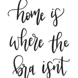 Home Is Where The Bra Isn't Printable - Wall Decor Feminine Black & White Bundle Instant Download - thumbnail 4