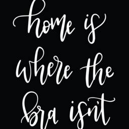 Home Is Where The Bra Isn't Printable - Wall Decor Feminine Black & White Bundle Instant Download - thumbnail 3