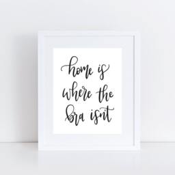 Home Is Where The Bra Isn't Printable - Wall Decor Feminine Black & White Bundle Instant Download - thumbnail 2