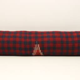 Handmade Kilim Lumbar Pillow Cover, 12x48 King Size Bedding - thumbnail 2