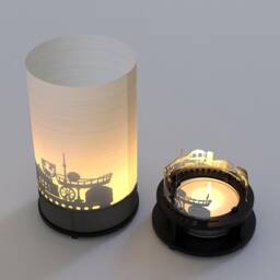 stuttgart Skyline Candle Souvenir Gift With Shadow Projection - thumbnail 4