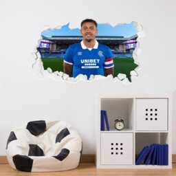 Rangers Football Club James Tavernier 25/26 Broken Wall Sticker - thumbnail 2