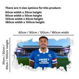 Rangers Football Club James Tavernier 25/26 Broken Wall Sticker - thumbnail 3
