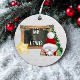 Personalised Christmas Decoration - Teacher Gift Custom Bauble Stocking Filler Eve Box - thumbnail 3