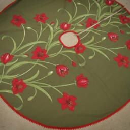 Christmas Home Decor Lilies Tree Skirt Xmas Holiday Swedish Ornament - thumbnail 2