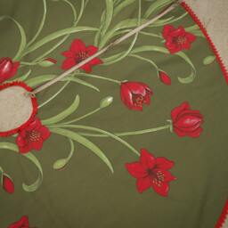 Christmas Home Decor Lilies Tree Skirt Xmas Holiday Swedish Ornament - thumbnail 4
