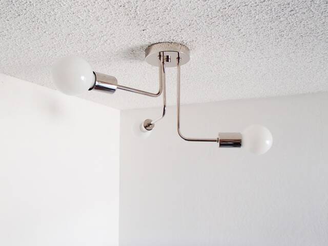 Flush Mount Ceiling Light - Minimalist Triple Arm Living Room Bedroom Lighting Bathroom Dining Kitchen Ul Listed - image 1