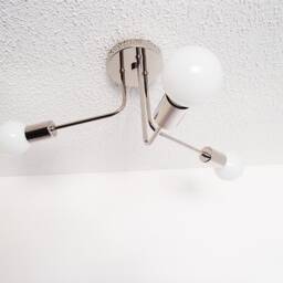 Flush Mount Ceiling Light - Minimalist Triple Arm Living Room Bedroom Lighting Bathroom Dining Kitchen Ul Listed - thumbnail 3